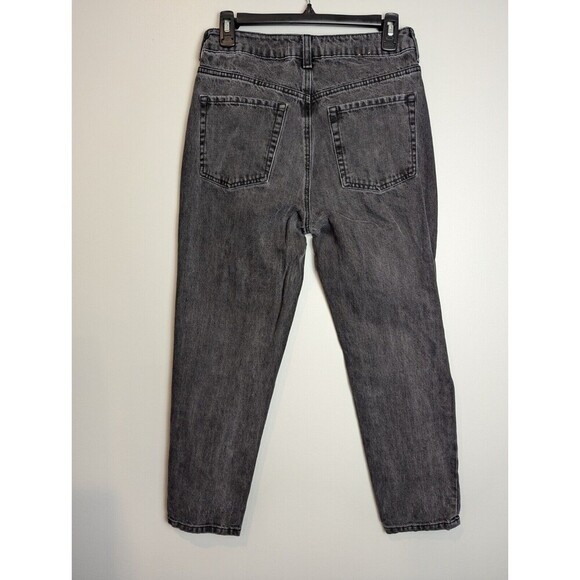 GARAGE High Rise Mom Jeans Size 5 Black Gray 28" Waist Skinny‎ Minimalist Style - Picture 8 of 11